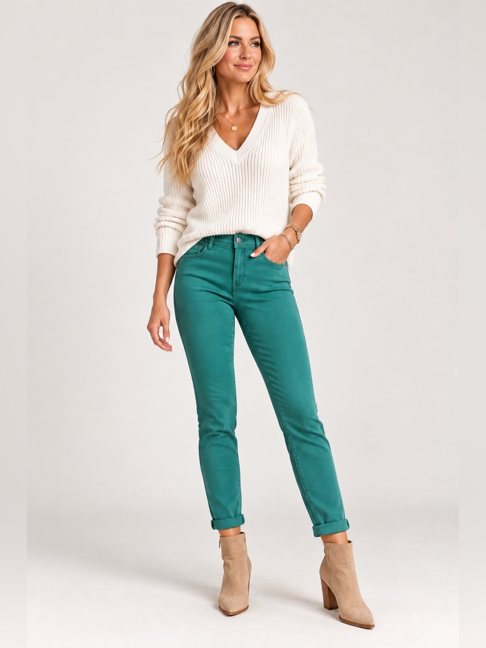 DL1961 Toni Teal High-Rise Ankle Jeans Stretch Denim Size 30